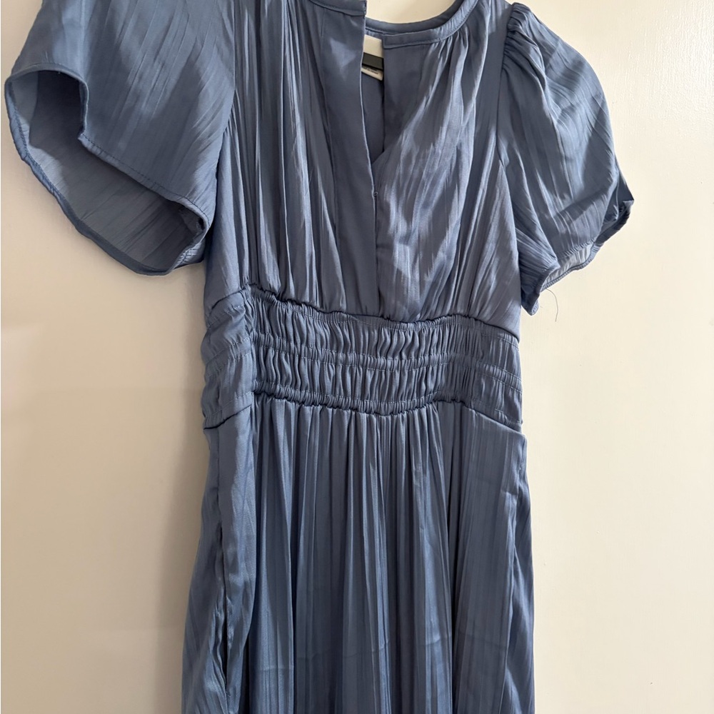 Anthropologie Elegant Blue Slate Maxi Dress XXSP - Picture 6 of 9